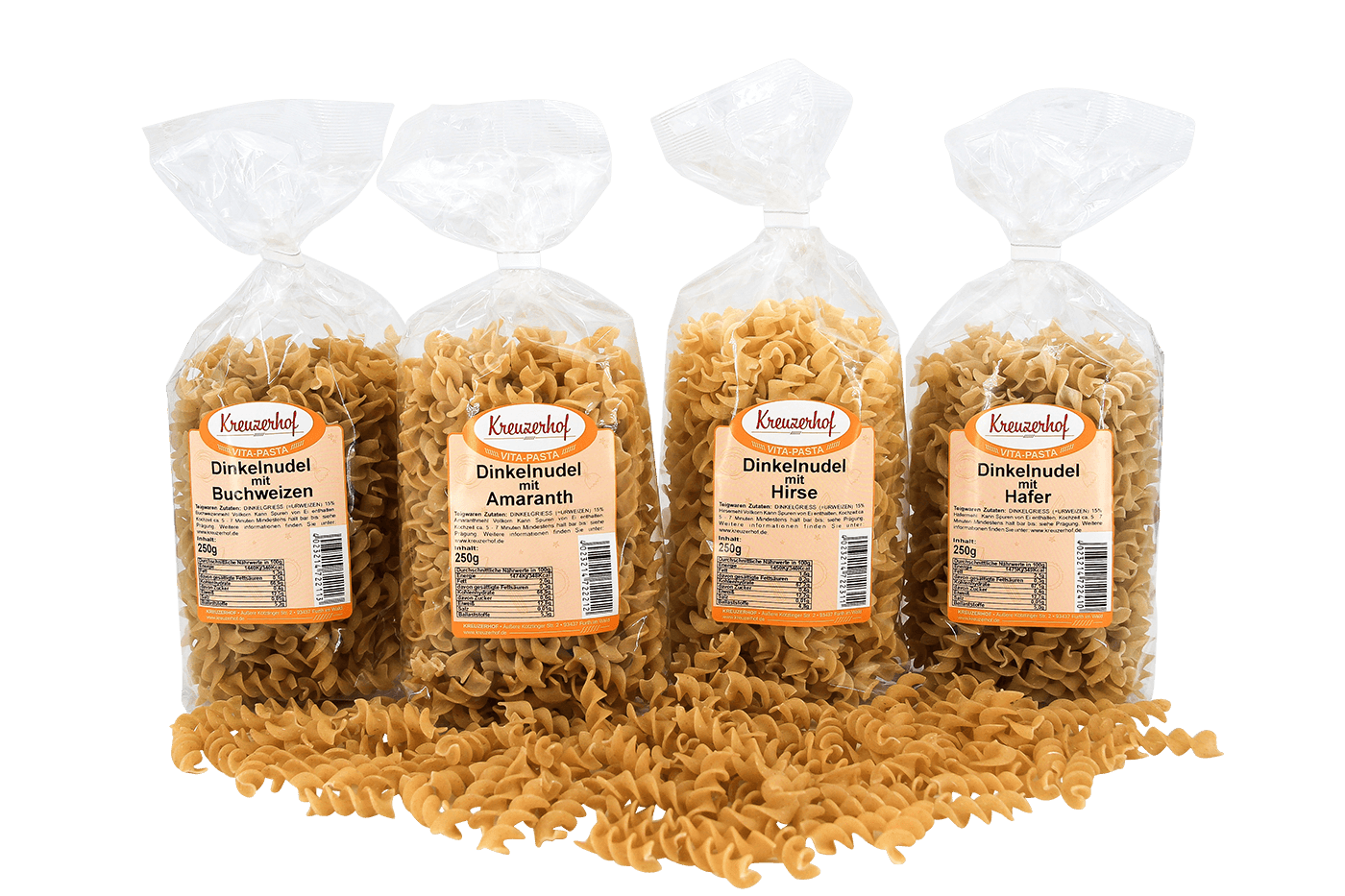 Nudel Sortiment Kreuzerhof Teigwaren aus Furth im Wald / Bayern