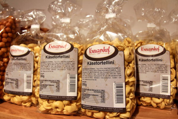 Kreuzerhof, Nudelwerk, Nudeln, Kaesetortellini, Tortellini